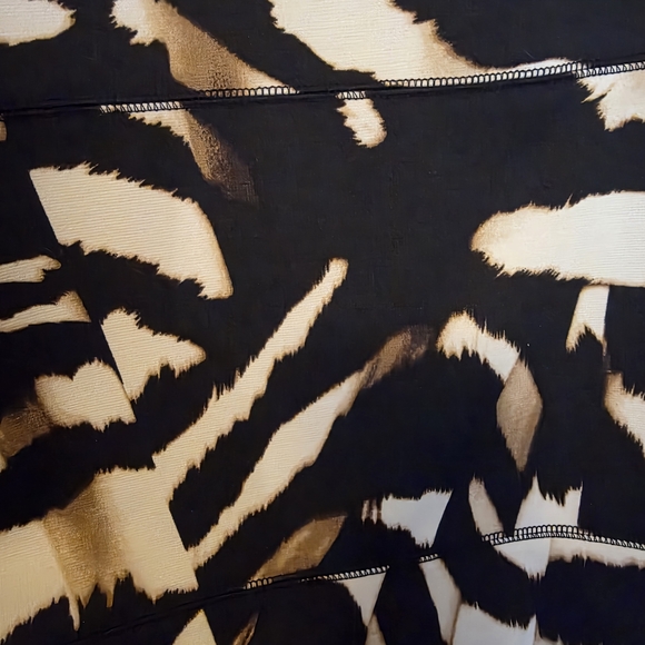 2X Calvin Klein Black and Cream Animal Print Sleeveless Mini Dress - Picture 5 of 5